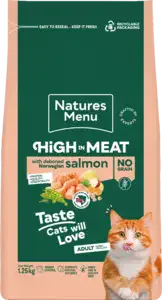 High Meat Dry High in Meat Salmon No Grain For Adult Cats 1.25kg