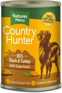 Country Hunter Cans Duck and Turkey with Superfoods For Adult Dogs 400g