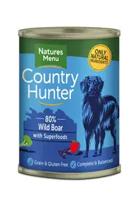 Country Hunter Cans Wild Boar with Superfoods For Adult Dogs 400g