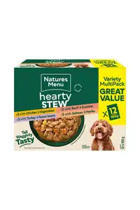 Natures Menu Dog Pouches Hearty Stews Multipack x12 For Adult Dogs 1200g