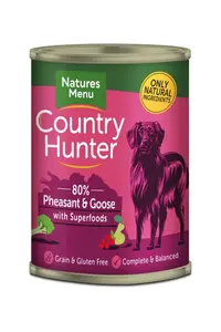 Country Hunter Cans Pheasant and Goose with Superfoods For Adult Dogs 600g