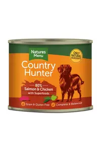 Country Hunter Cans Salmon and Chicken with Superfoods For Adult Dogs 600g