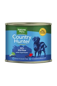 Country Hunter Cans Wild Boar with Superfoods For Adult Dogs 600g
