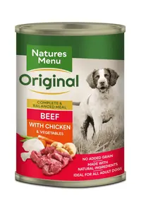 Natures Menu Cans Beef with Chicken For Adult Dogs 400g
