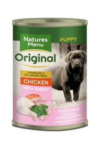 Natures Menu Cans JUNIOR CHICKEN WITH TURKEY For Puppies 400g
