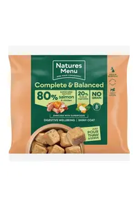 Natures Menu Complete & Balanced Raw 80/20 Salmon and Chicken with Superfoods For Adult Dogs 1kg