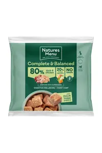 Natures Menu Complete & Balanced Raw 80/20 Duck and Chicken For Adult Dogs 1kg