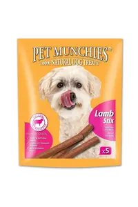 Pet Munchies Dog Stix - Lamb 50g x 5