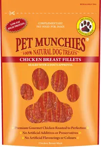 Pet Munchies Dog Treats - Chicken Breast Fillets 100g