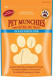 Pet Munchies Dog Treats - Ocean White Fish 100g