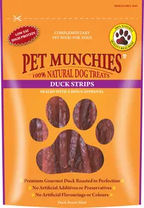 Pet Munchies Dog Treats - Duck Strips 90g