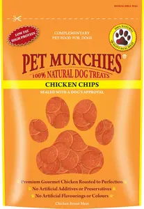Pet Munchies Dog Treats - Chicken Chips 100g