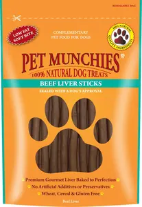 Pet Munchies Dog Treats - Beef Liver Sticks 90g