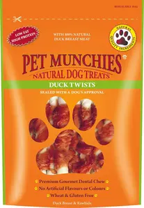 Pet Munchies Dog Treats - Duck Twists 80g